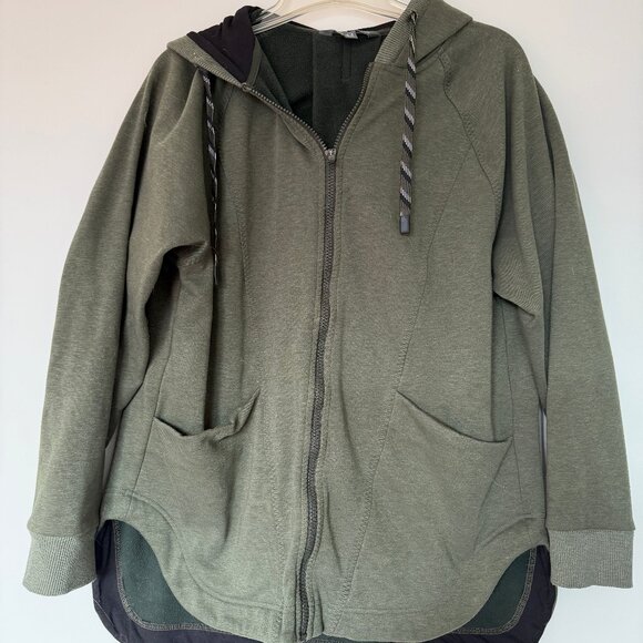 Title Nine 25th Hour Fleece Swacket Zip Up Relaxed Hoodie Women’s Sz M - Picture 2 of 3